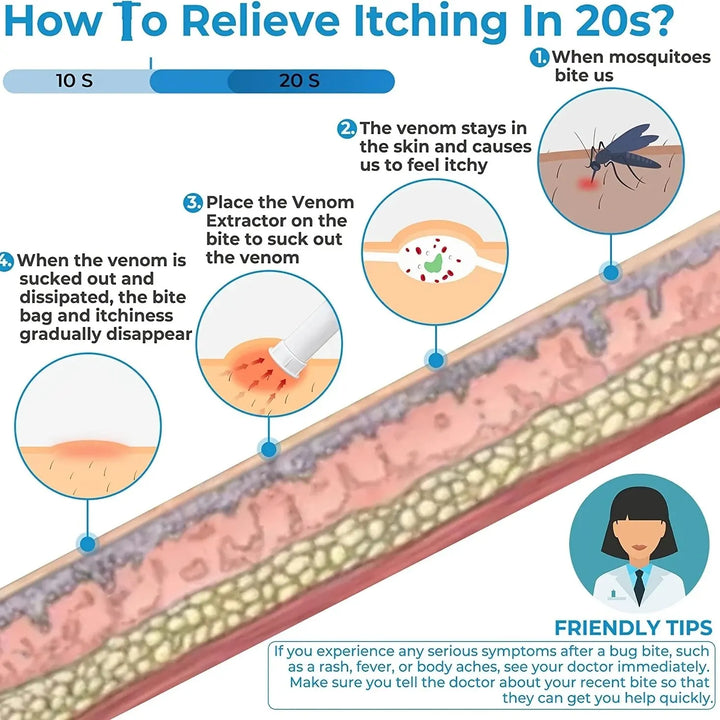 Suction Tool, Poison Remover - Bug Bites And Bee/Wasp Stings, Natura