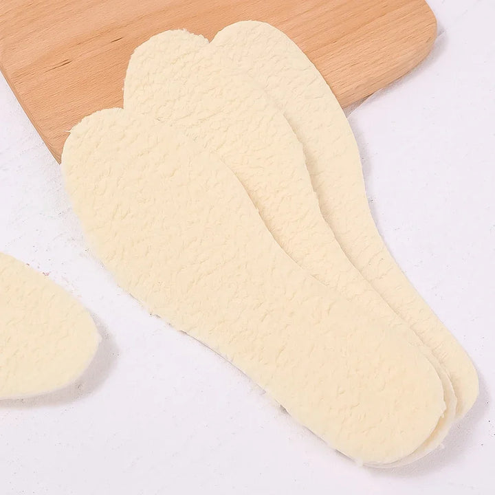 Natural lamb fleece insoles men women Winter