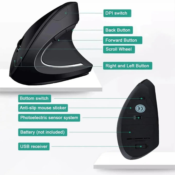 Vertical Mouse Ergonomic 2.4GHz Wireless