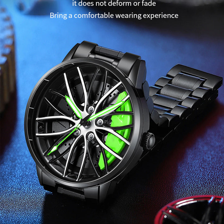 2024New Car Watch Rotating Dial Quartz Movement Stainless Steel