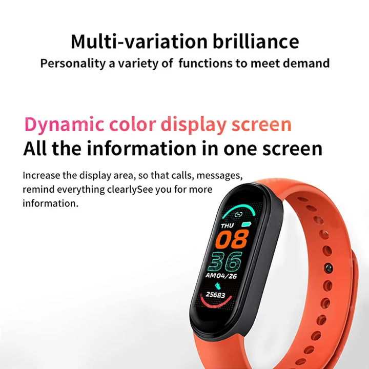 M6 Smart Watch Band  Monitor Waterproof Multi-function Watches