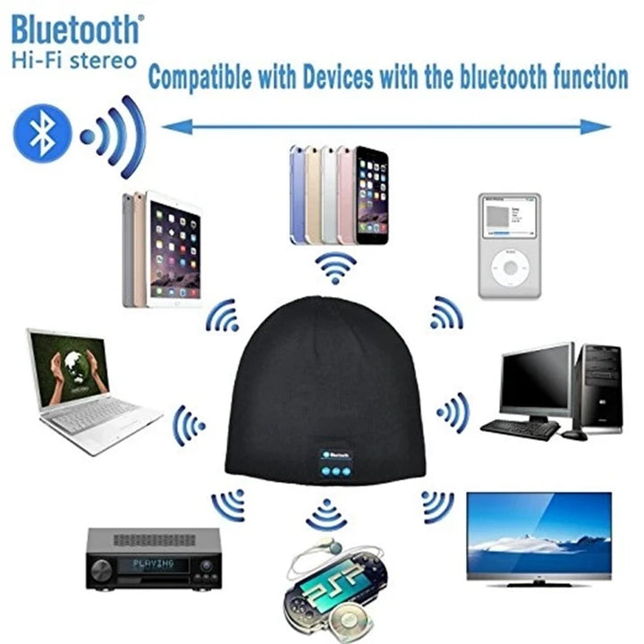 Bluetooth Headphone Wireless Smart Cap Headset