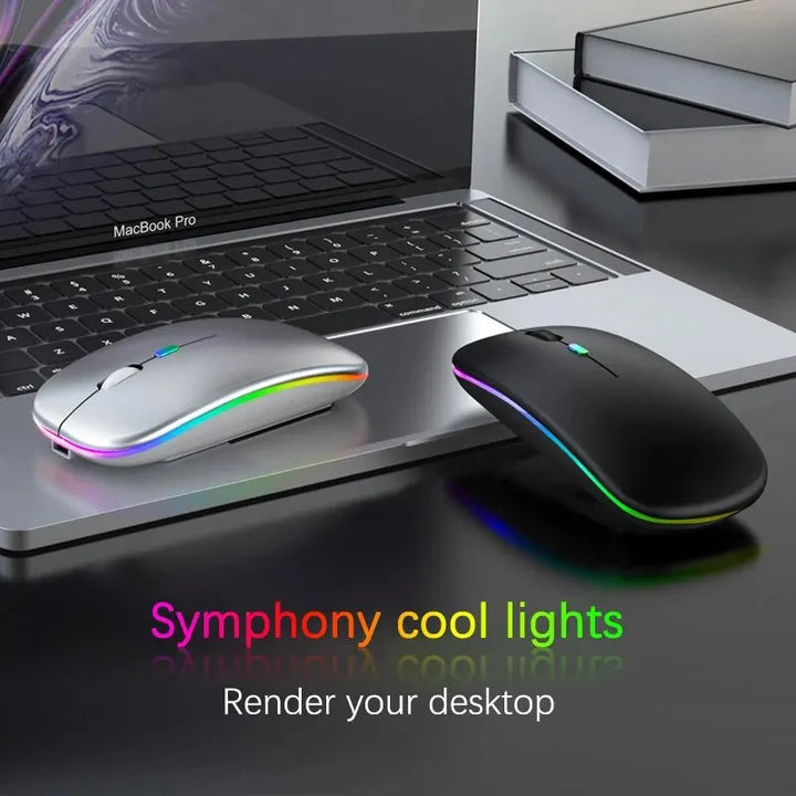 Mouse Wireless RGB Rechargeable Bluetooth